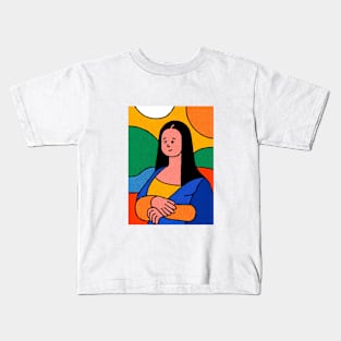 Mona Lisa Pop Art Illustration Kids T-Shirt